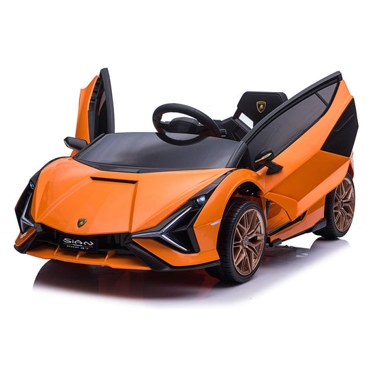 12V Electric Powered Kids Ride on Car Toy - orange
