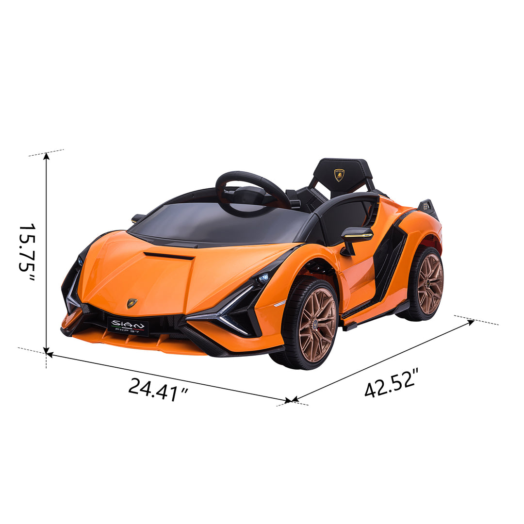 12V Electric Powered Kids Ride on Car Toy - orange