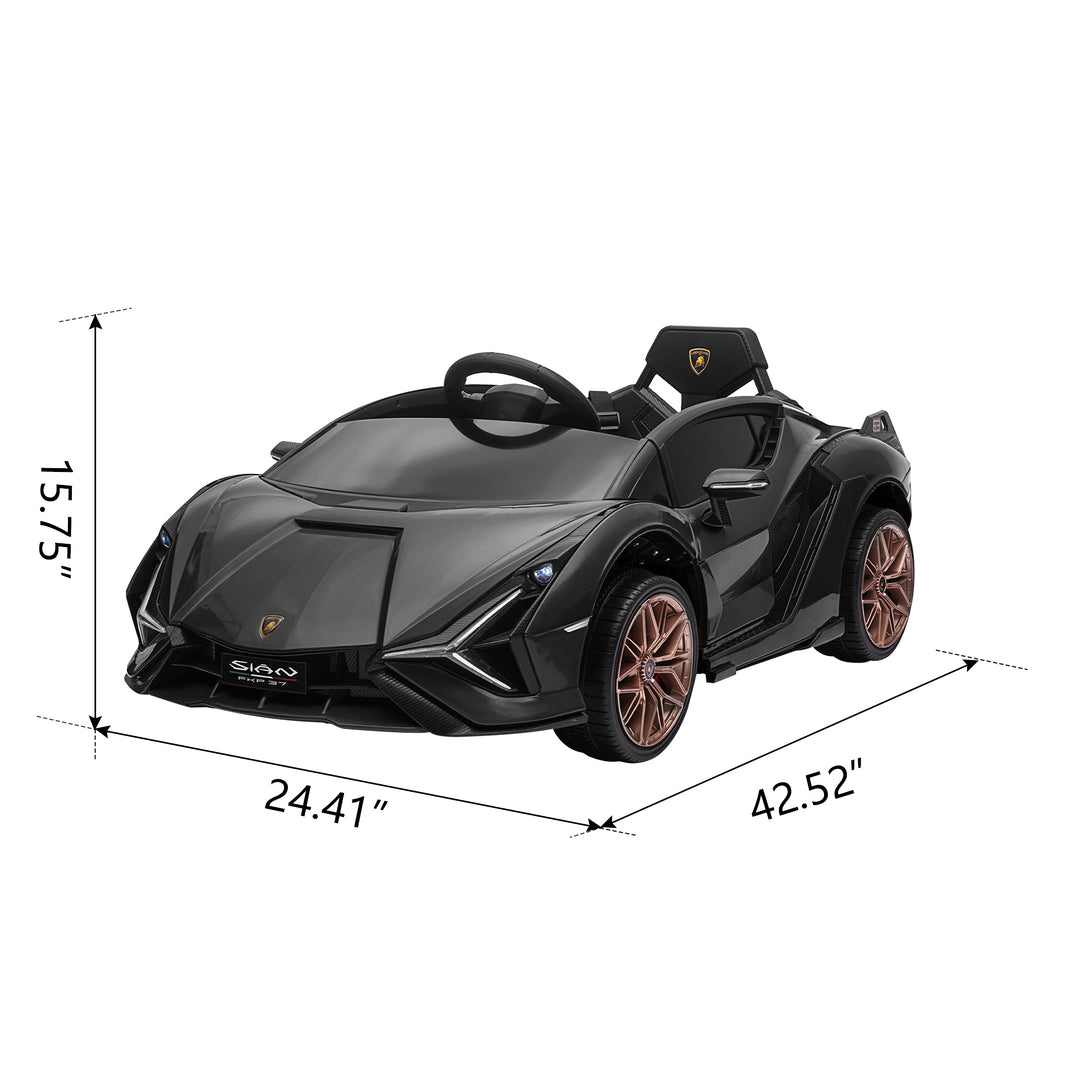 12V Electric Powered Kids Ride on Car Toy - black