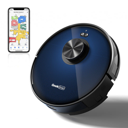 Geek Smart L7 Robot Vacuum Cleaner and Mop, LDS Navigation, Wi-Fi Connected APP, Selective Room Cleaning,MAX 2700 PA Suction, Ideal for Pets and Larger Home Ban on Amazon