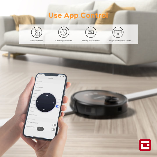 Geek Smart L8 Robot Vacuum Cleaner and Mop, LDS Navigation, Wi-Fi Connected APP, Selective Room Cleaning,MAX 2700 PA Suction, Ideal for Pets and Larger Home(Ban on Amazon)